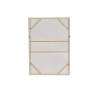 40" x 56" Brown Geometric Abstract Overlapping Circles Canvas Wall Art