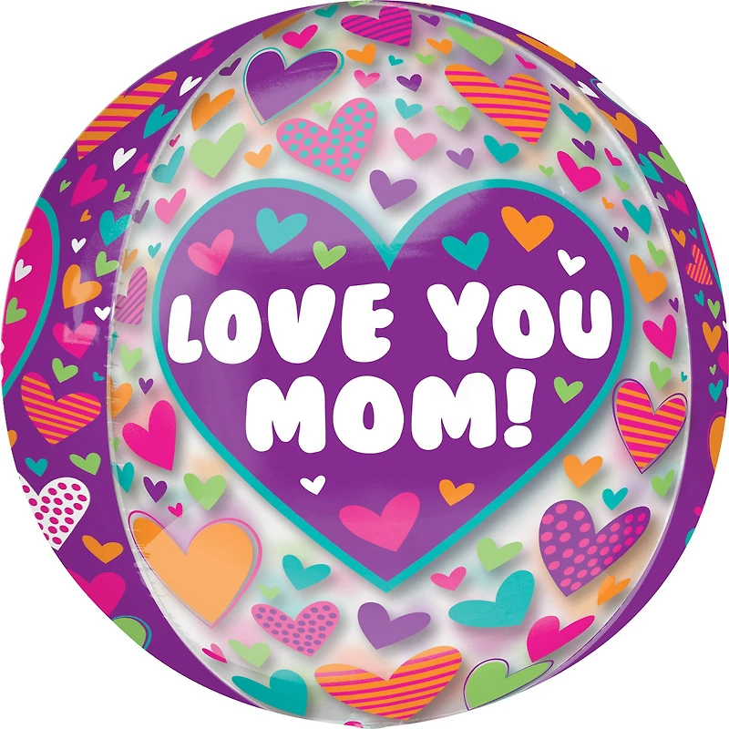 Orbz® 16" Happy Mother's Day Hearts Foil Balloon