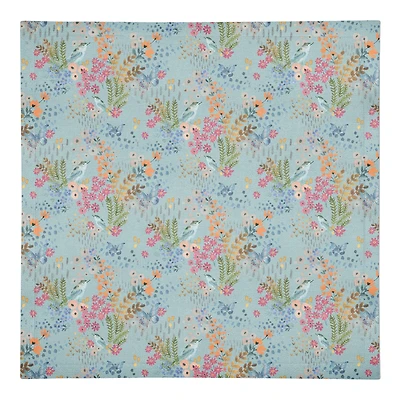 Butterfly Bird Floral Cotton Twill Napkin