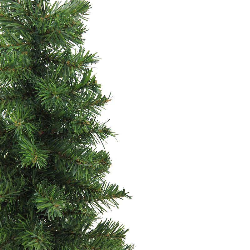 15" Unlit Alpine Slim Artificial Christmas Tree with Wood Base