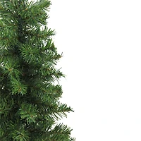 15" Unlit Alpine Slim Artificial Christmas Tree with Wood Base