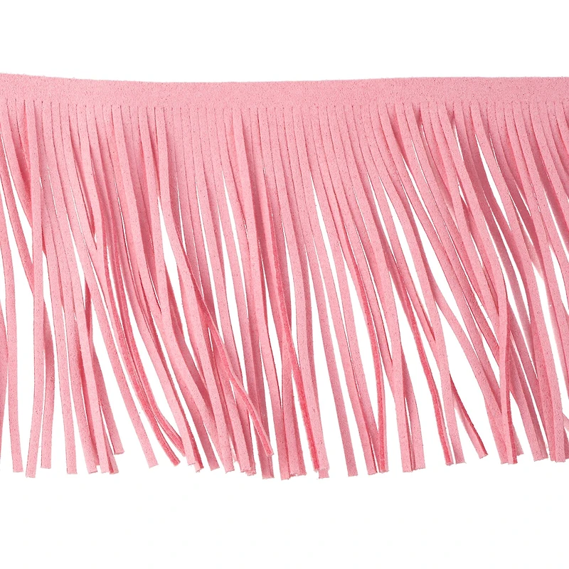 3 3/4" Pink Flocked Fringe Trim by Celebrate It®