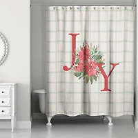 Joy Poinsettia Shower Curtain