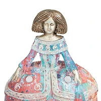 Set of 2 Multi Polystone Tuscan Sculptures, 8" x 5" x 4"