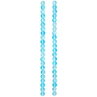 Matte Aqua Opal Glass Round Beads, 6mm by Bead Landing™