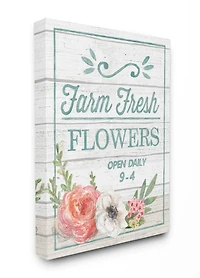 Stupell Industries Farm Fresh Flowers Canvas Wall Art