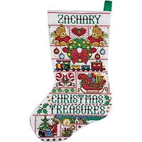 Design Works™ Christmas Treasure Counted Cross Stitch Stocking Kit