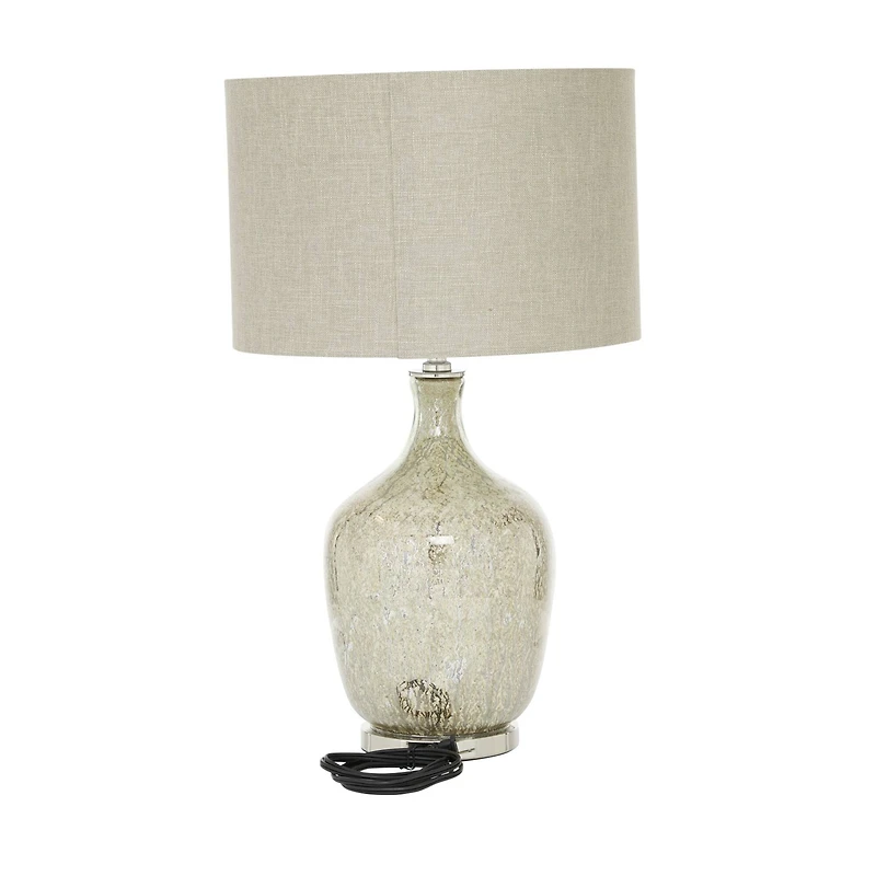 27" Silver Glass Glam Table Lamp