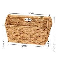 Household Essentials 17.5" Hyacinth Rectangular Woven Magazine Rack