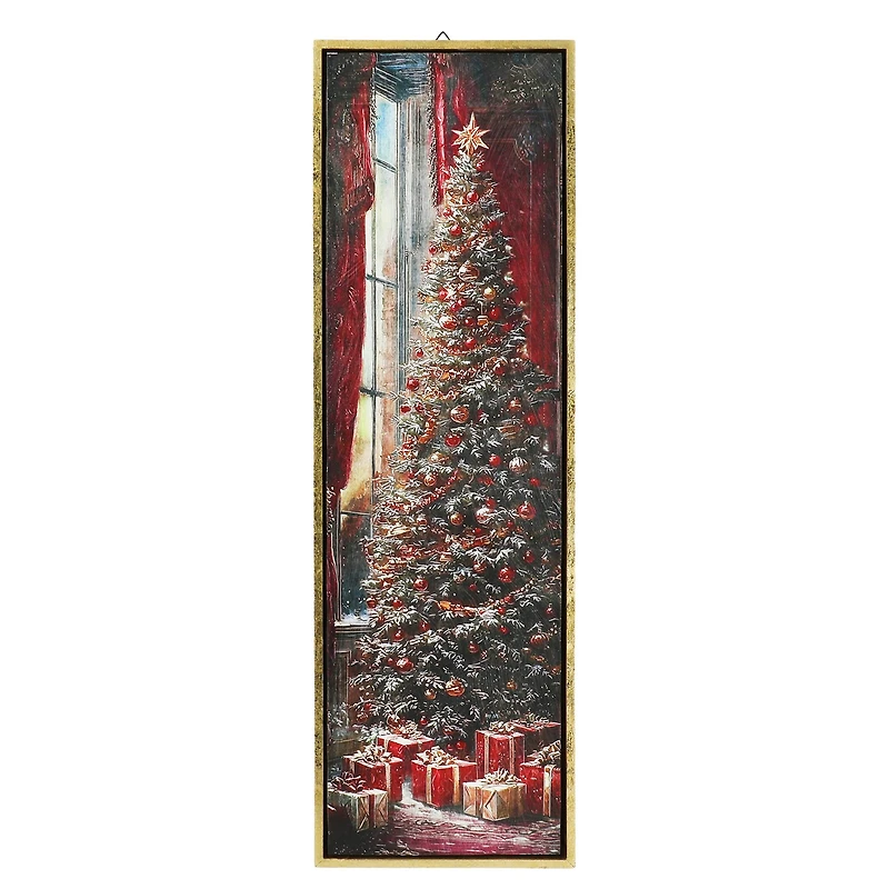 10.5" x 33" Cranberry Christmas Tree Wall Décor by Ashland®