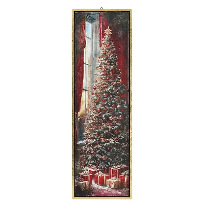 10.5" x 33" Cranberry Christmas Tree Wall Décor by Ashland®