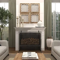 11" White Ceramic Jug Inspired Vase with Rattan Wrapped Handle