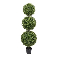 GreenSmart Dekor 4ft. Faux Boxwood Sphere Topiary Tree