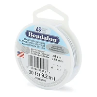 Beadalon® 0.61mm Satin Silver 49 Strand Stainless Steel Bead Stringing Wire, 30ft.