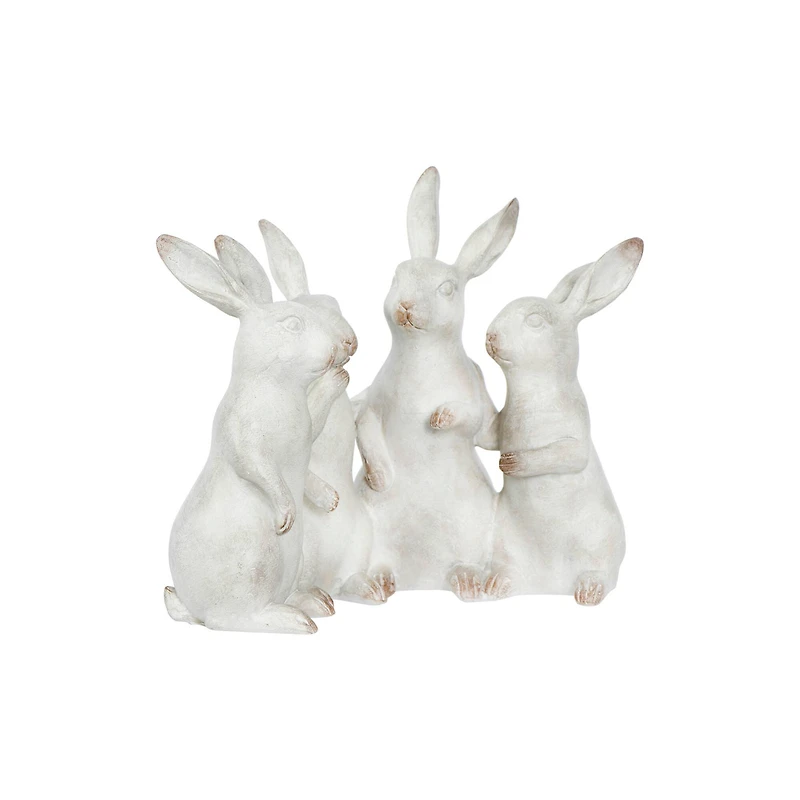 Hello Honey® 9" Whitewashed Bunny Rabbit Quartet