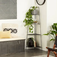 Black Iron Contemporary Bakers Rack, 27" x 22" x 16"