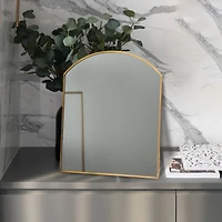 Hello Honey® 10'' Brass Finished Metal Framed Standing Mirror