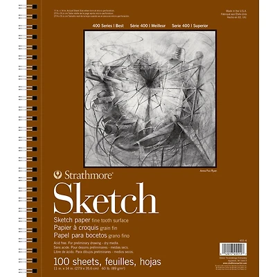 Strathmore Sketch Paper Pad, 400 Series, 100 Sheets