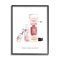 Stupell Industries Motivational Phrase Fashion Cosmetics What Really Matters Quote Framed Wall Art