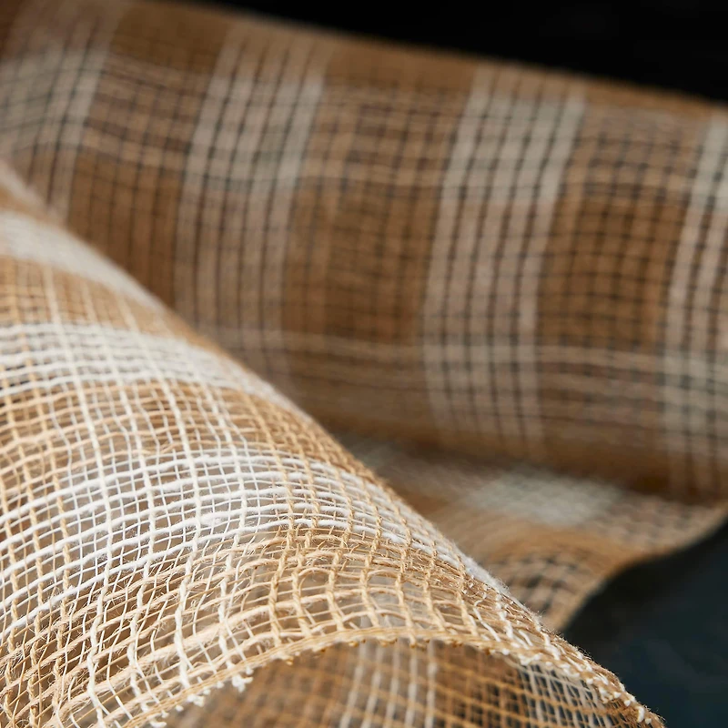 10" x 19ft. Tan & White Buffalo Check Mesh by Celebrate It™