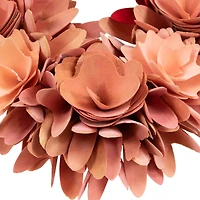 15" Red & Pink Wooden Rose Artificial Valentine's Day Floral Wreath