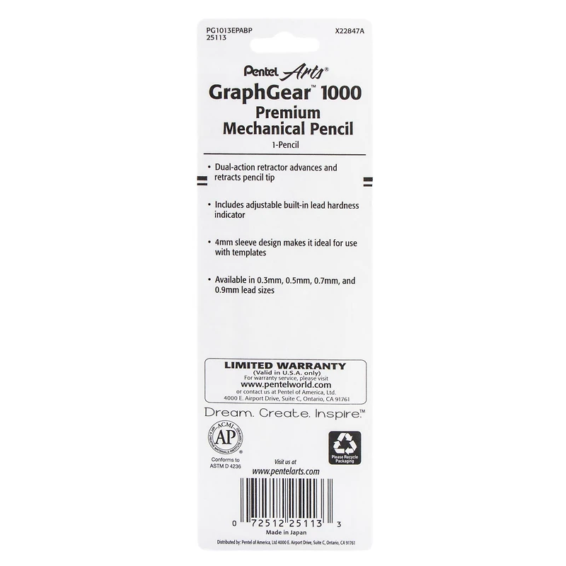 Pentel® GraphGear 1000™ Mechanical Pencil