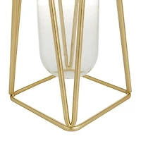 CosmoLiving by Cosmopolitan 9" Gold Modern Iron Vase Set