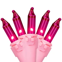 50ct Pink Mini Valentine's Day Light Set 10ft Pink Wire