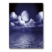 Designart - Full Moon In Cloudy Night Sky V