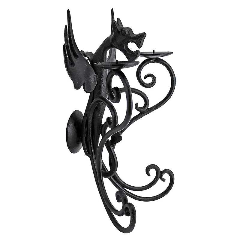 Design Toscano Castle Dragon Iron Wall Sconce