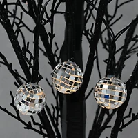 10ct. Warm White LED Silver Disco Ball Icon String Lights by Ashland®