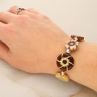 Honey Autumn Czech Glass Flower Bead Mix by Bead Landing™