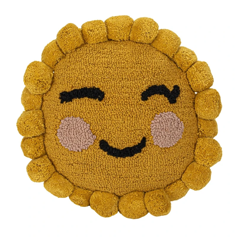 Hello Honey® 12" Sun Shaped Cotton Punch Hook Pillow