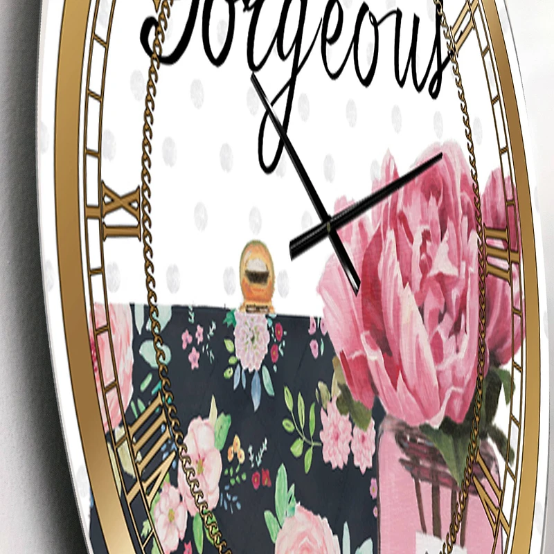 Designart 'Simply Splendid Iv Glam Wall Clock