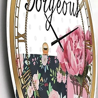 Designart 'Simply Splendid Iv Glam Wall Clock