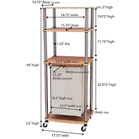 Household Essentials Laundry Hamper Storage Cart