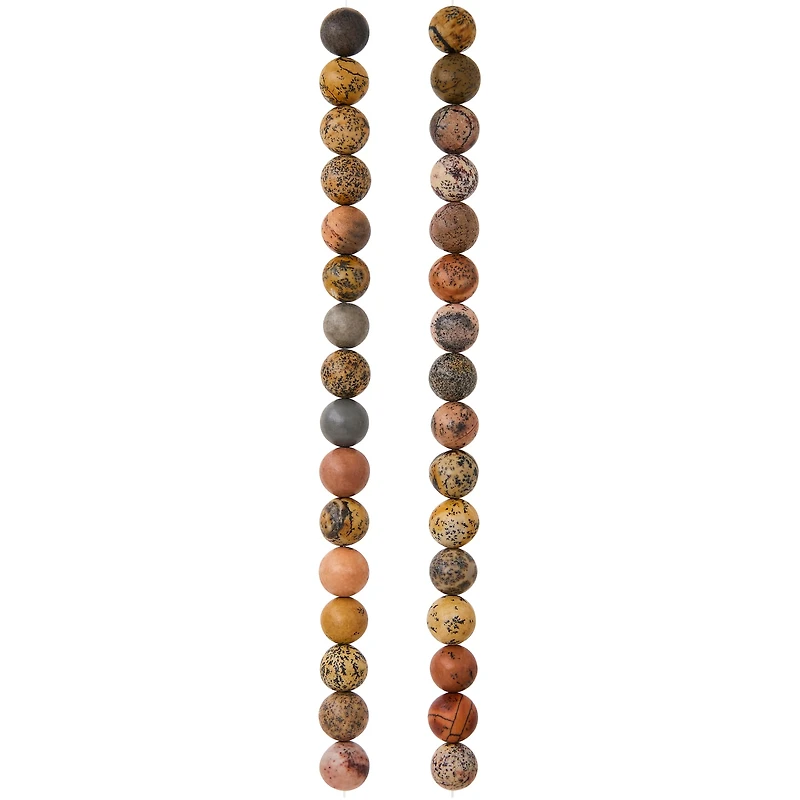 Brown Artistic Jasper Round Beads, 8mm by Bead Landing™