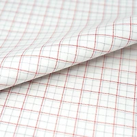 SINGER Red & White Plaid Ringspun Cotton Fabric