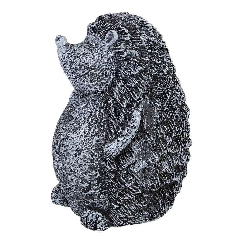 15" Gray Standing Hedgehog Outdoor Garden Statue