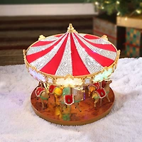 Mr. Christmas 12" Animated Crystal Very Merry Carousel