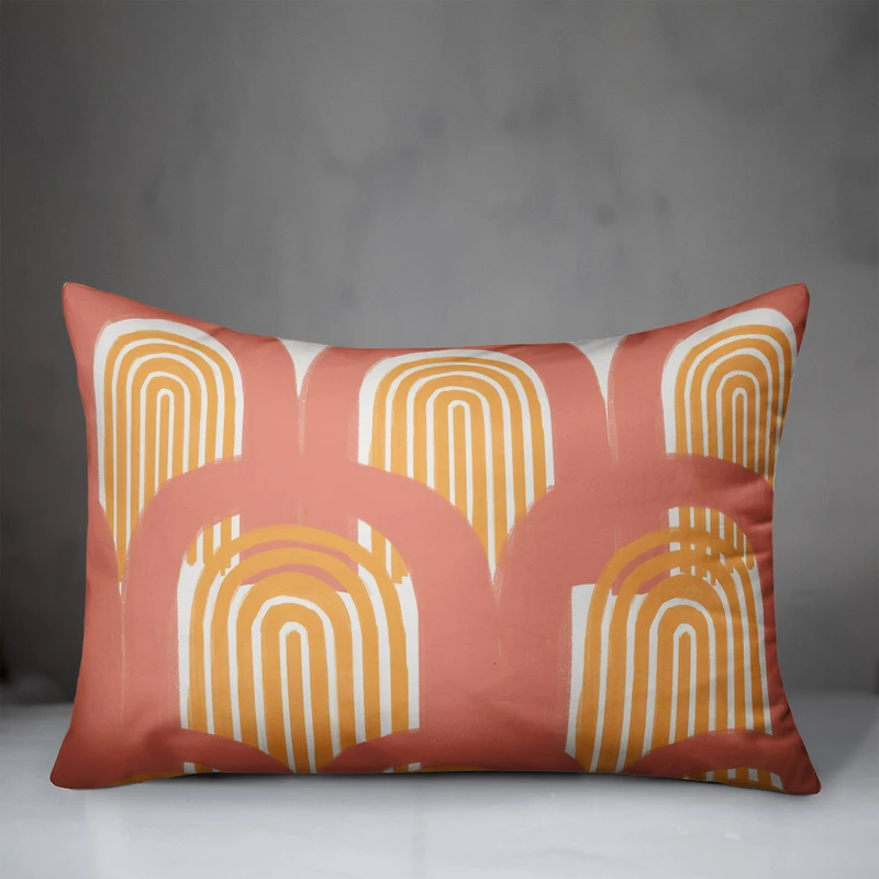 Bright Golden Arches Throw Pillow