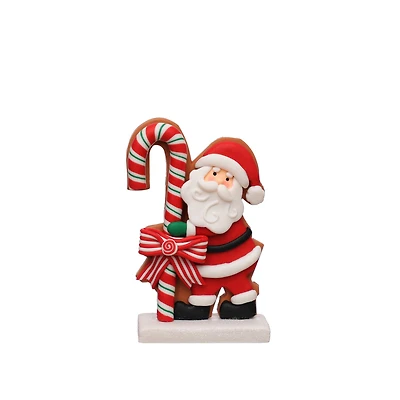 6" Santa with Candy Cane Clay Tabletop Décor by Ashland®