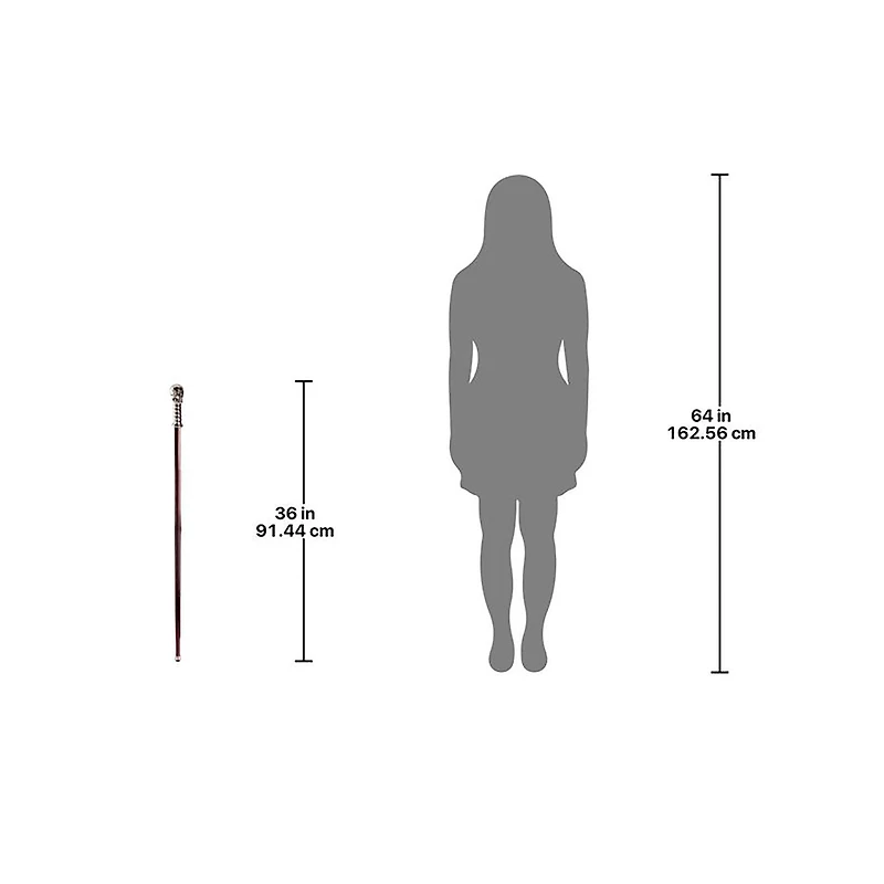 Design Toscano 3ft. The Padrone Collection Alas Poor Yorick Pewter Walking Stick