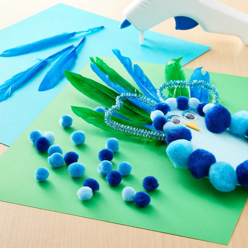 1/2" Mixed Blue Pom Poms by Creatology™