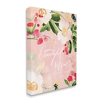 Stupell Industries Beautiful Mom Floral Mother's Day Canvas Wall Art