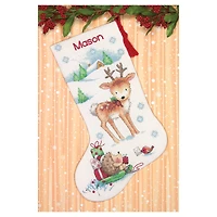 Dimensions® Counted Cross Stitch Kit, Reindeer & Hedgehog Stocking