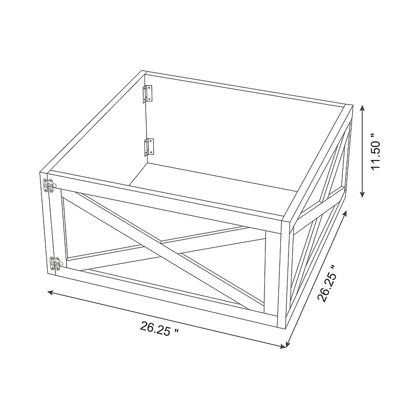 Glitzhome® 26" Warm Gray Wooden Tree Collar