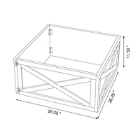 Glitzhome® 26" Warm Gray Wooden Tree Collar