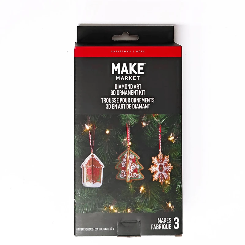 3D Gingerbread Ornament Diamond Art Kit by Make Market®