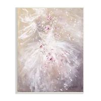 Stupell Industries Abstract Prairie White Dress Dancing Pink Roses Wall Plaque